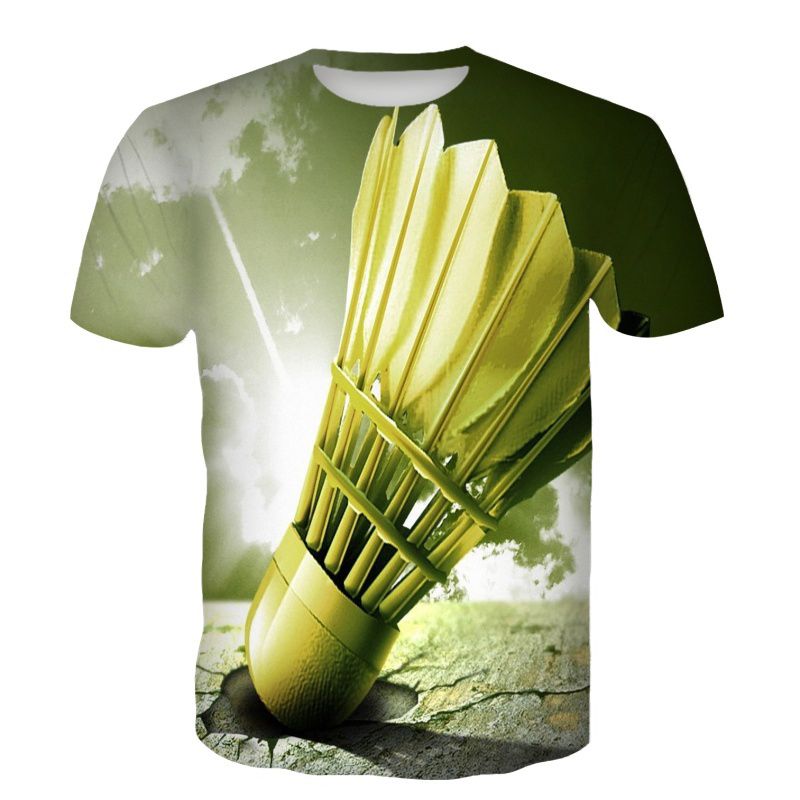 Badminton Wallpaper - Badminton T-Shirts volant impression 3D Streetwear