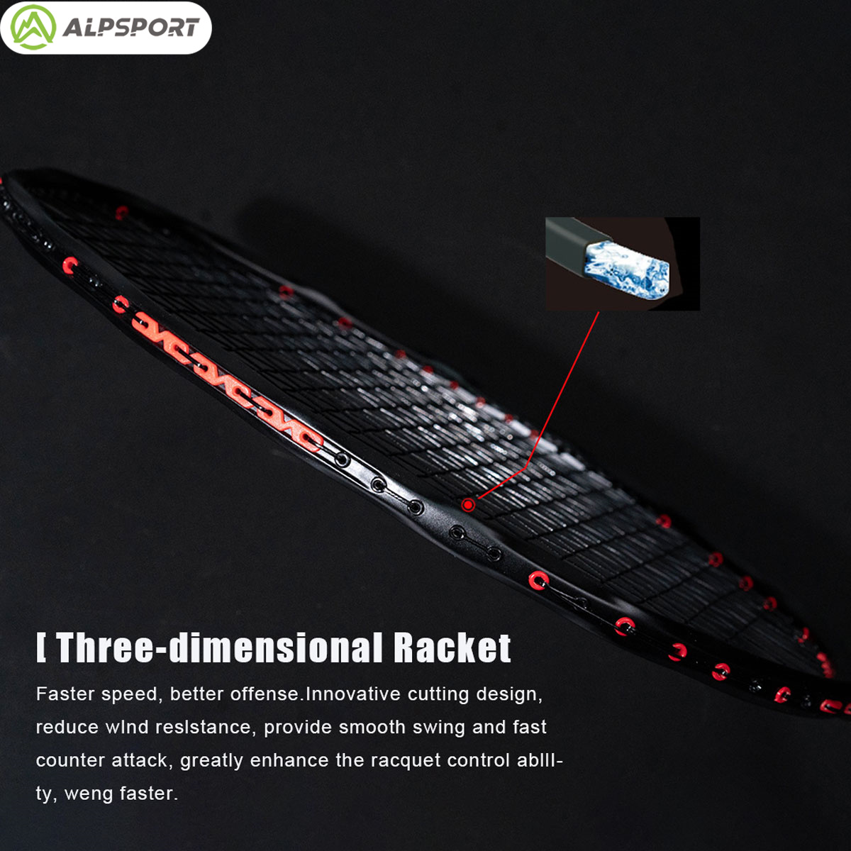 Alpsport MH-V5 5U 75g Ondulé O - Badminton Background avis et prix