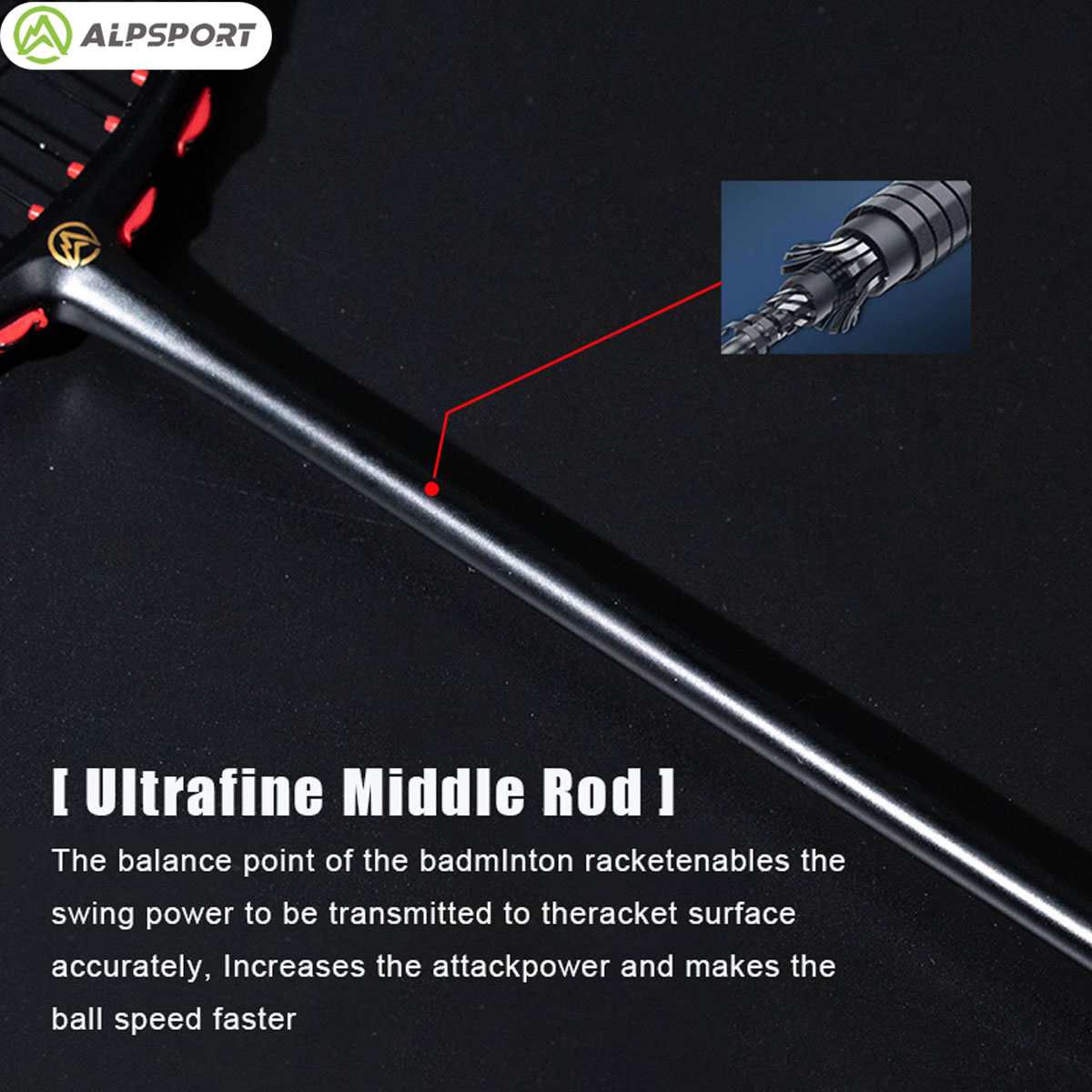 Alpsport MH-V5 5U 75g Ondulé O - Badminton Background avis et prix